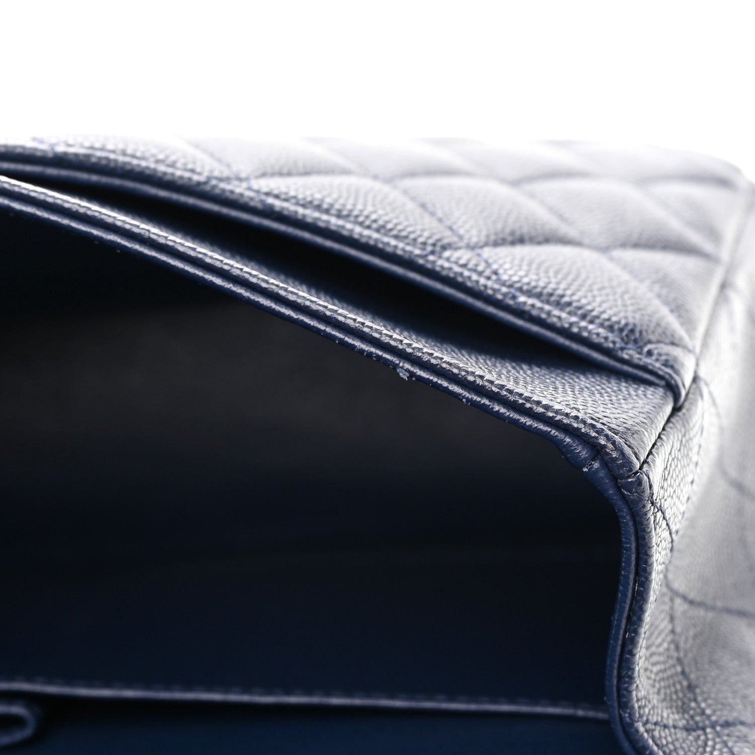 Chanel Caviar Quilted Medium Double Flap Navy 11 of 15