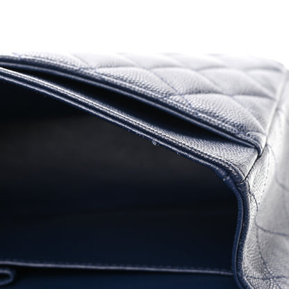 Chanel Caviar Quilted Medium Double Flap Navy 11 of 15