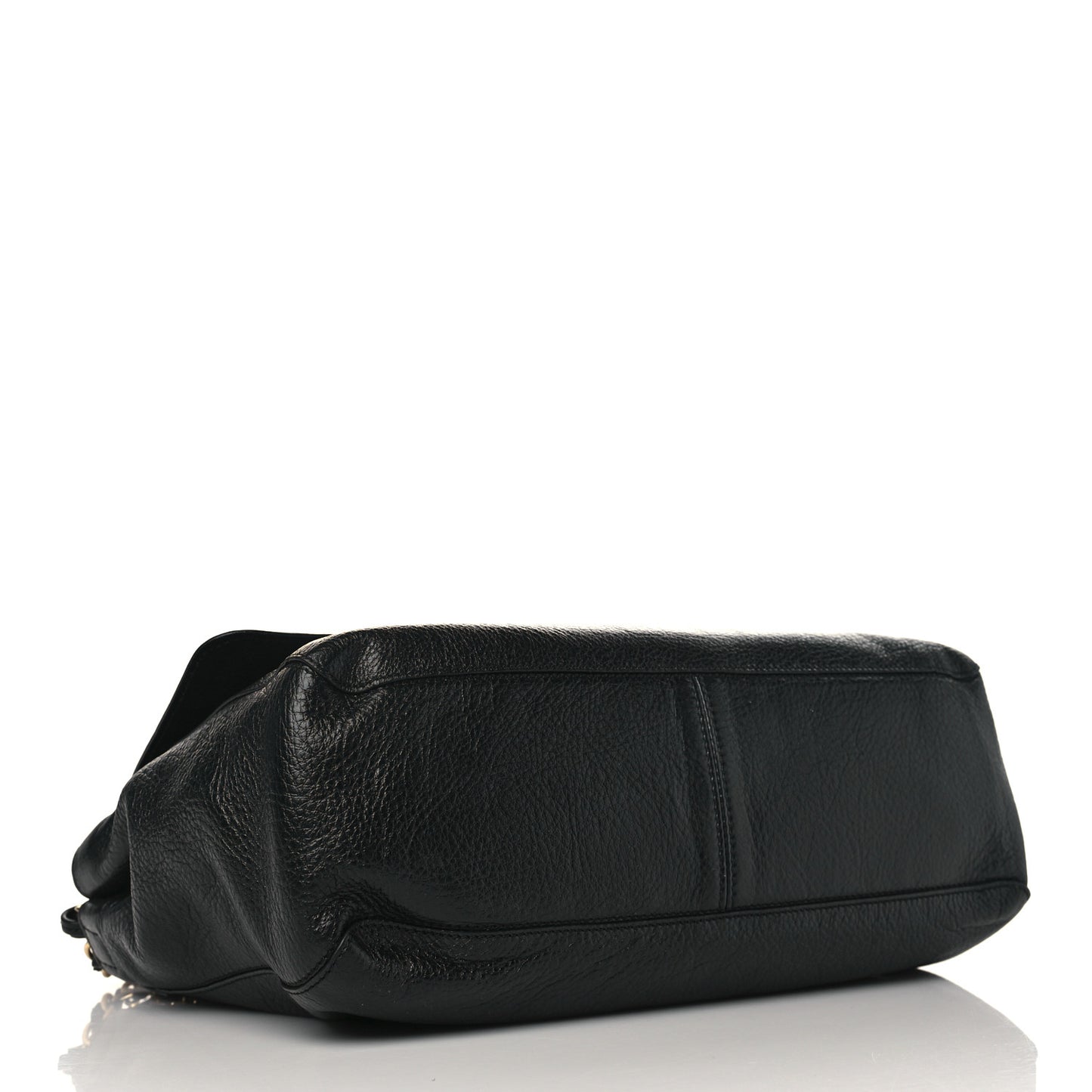 Small Classic Grain Calfskin Medium Lily Black