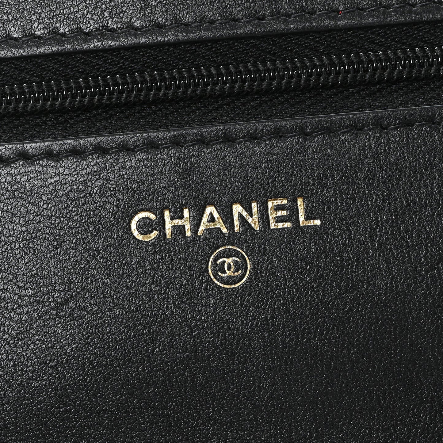 Lambskin Quilted Wallet On Chain WOC Black Black