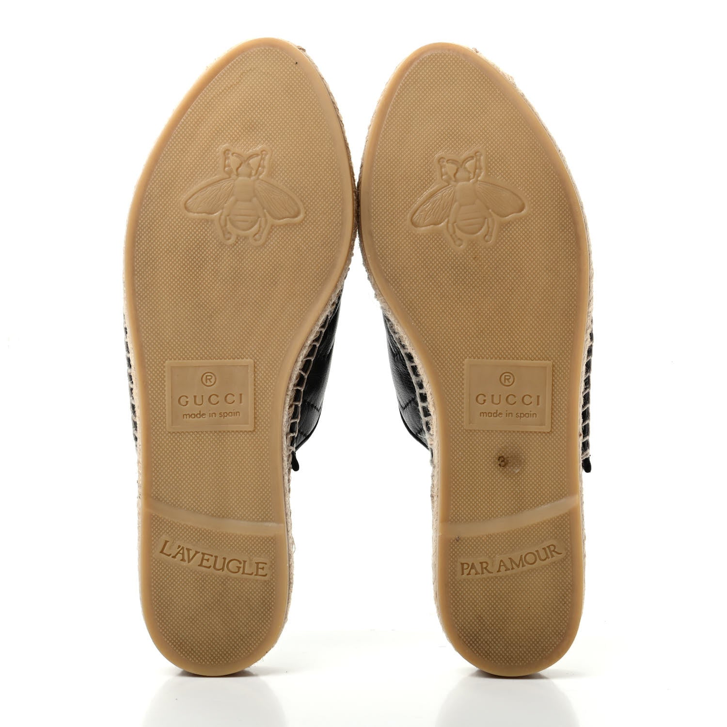 Gucci Nappa Matelasse GG Marmont Espadrille Slippers 35.5 Black 6 of 11