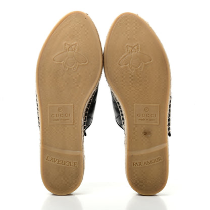 Gucci Nappa Matelasse GG Marmont Espadrille Slippers 35.5 Black 6 of 11
