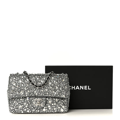Chanel Satin Strass Mini Flap Silvery Black 12 of 12