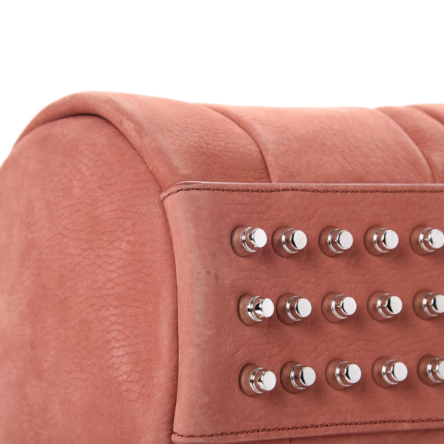 Suede Mini Rockie Silver Hardware Terra Cotta