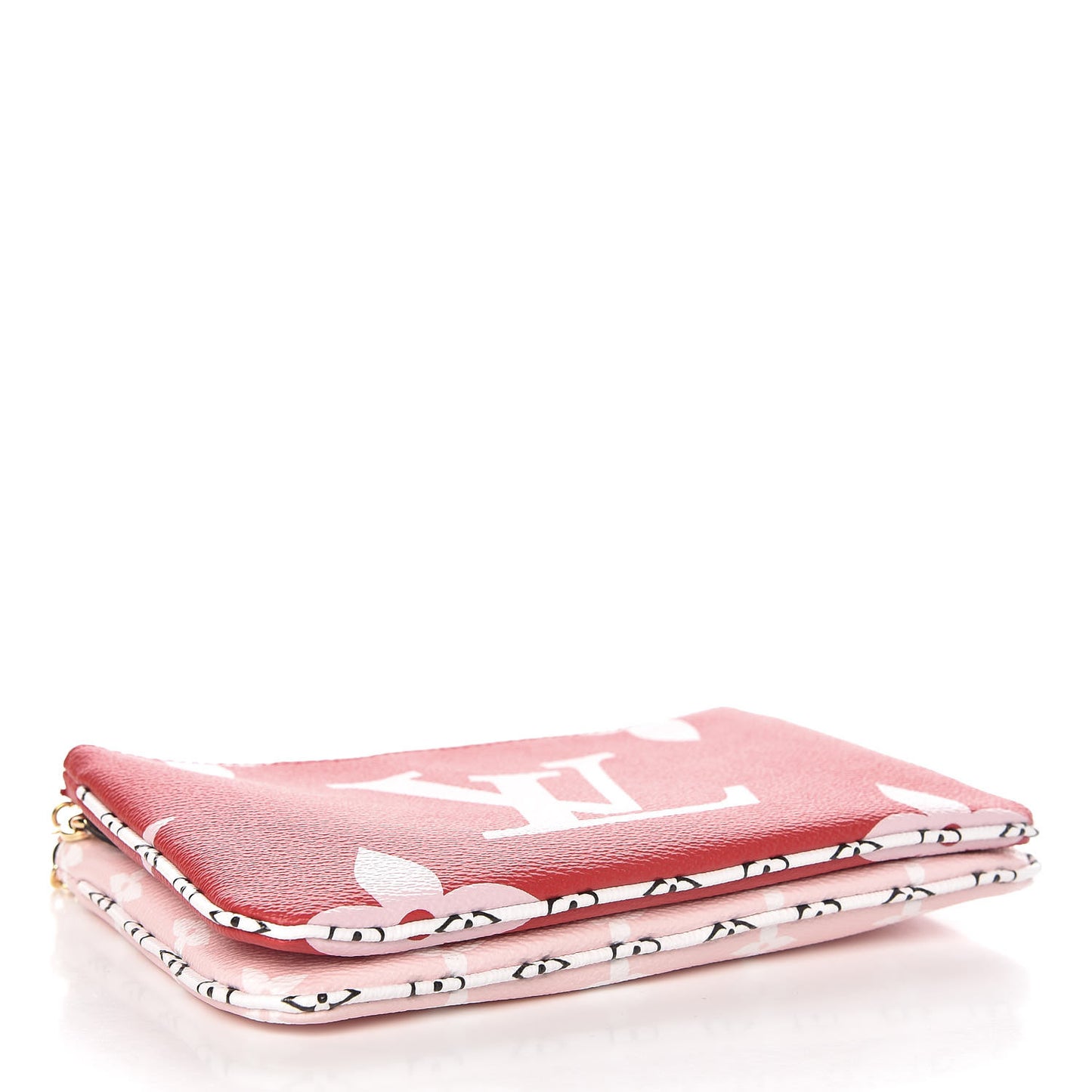Monogram Giant Double Zip Pochette Rouge