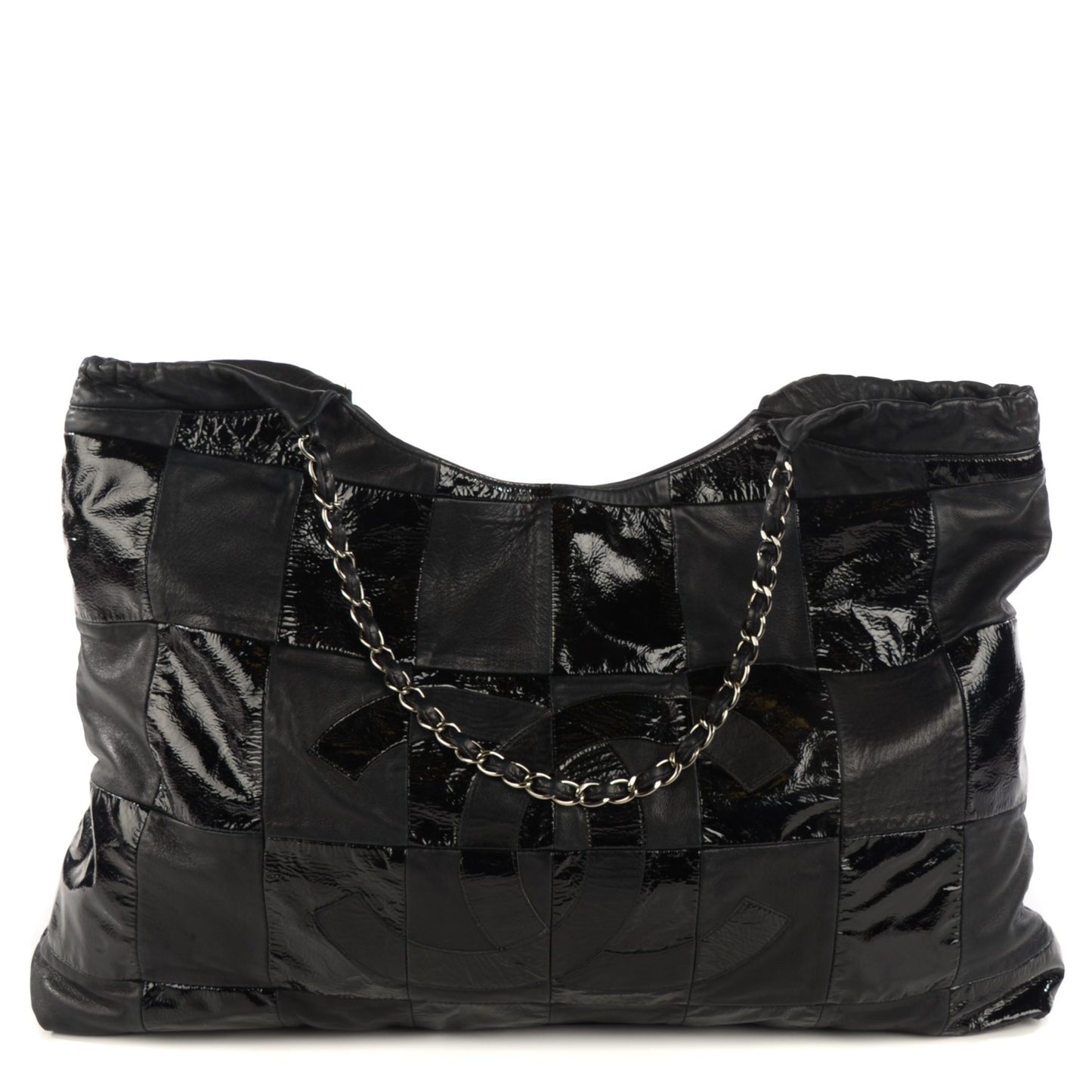 Patent Large Brooklyn Tote Black