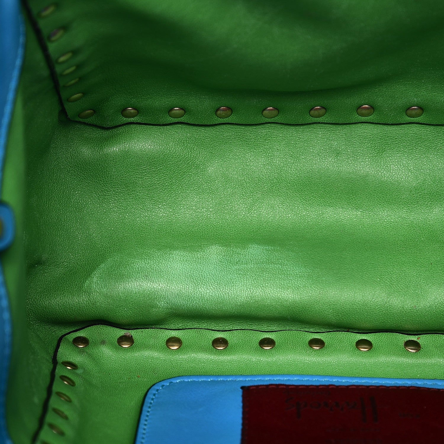 Valentino Garavani Vitello Monochrome Mini Rockstud Tote Parrot 9 of 20