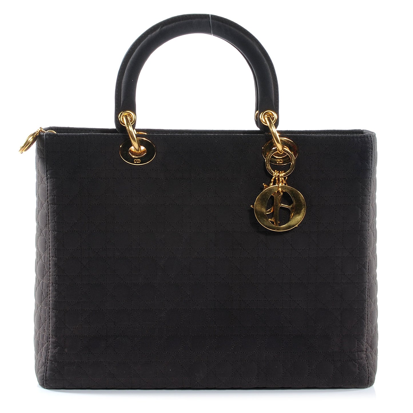 Nylon Cannage Large Lady Dior Brown