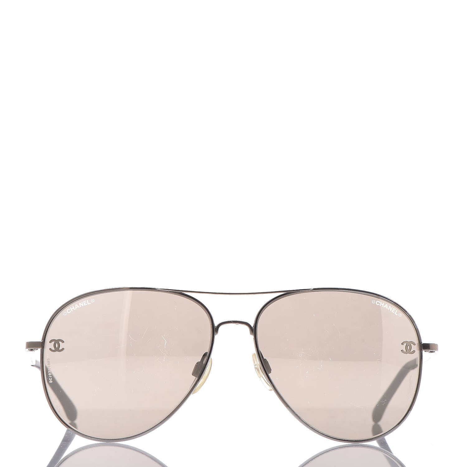 Chanel Aviator CC Sunglasses 4189-T-Q Silver 2 of 7