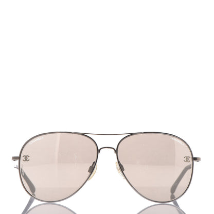 Chanel Aviator CC Sunglasses 4189-T-Q Silver 2 of 7