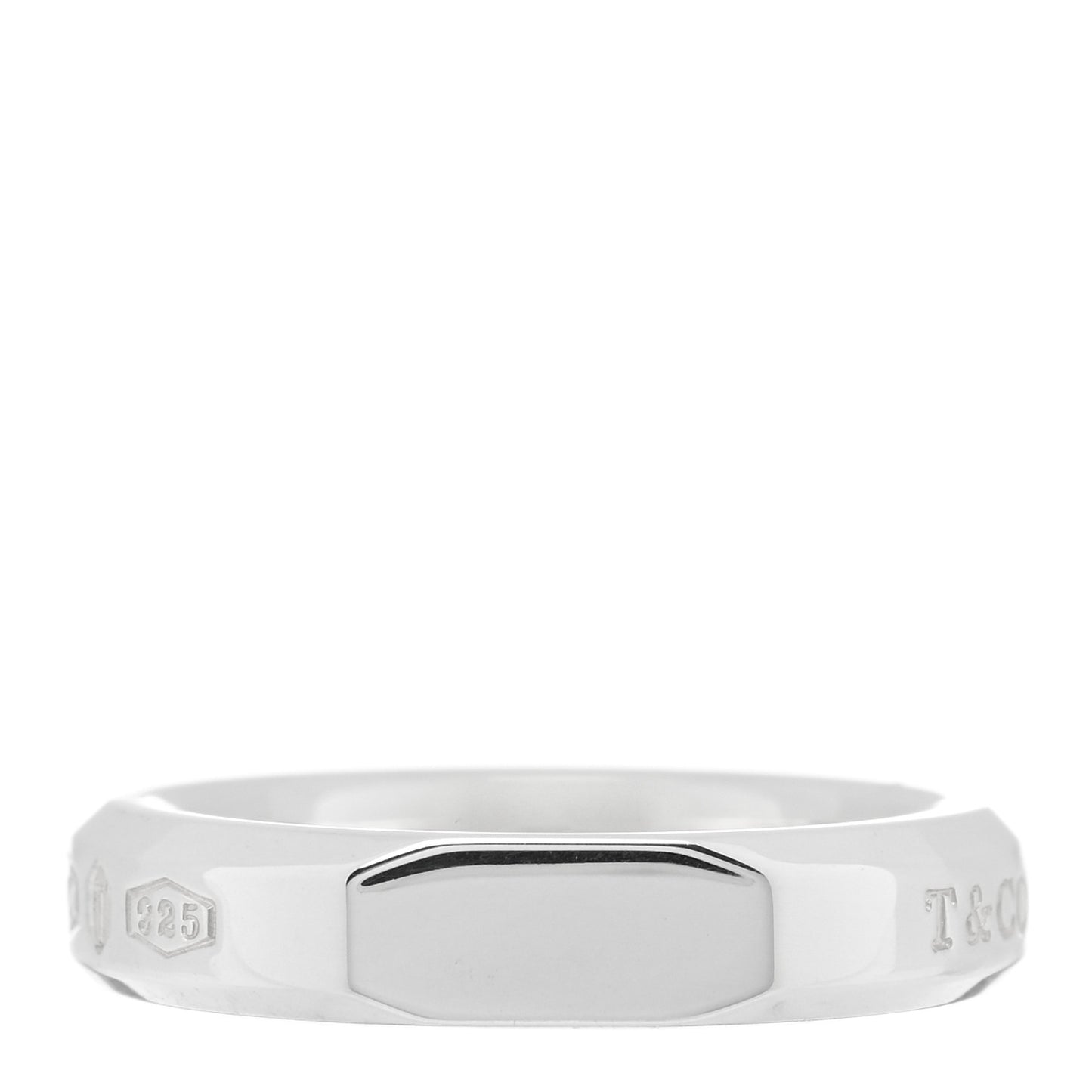 Sterling Silver 1837 Makers Narrow Slice Ring 50 5.5