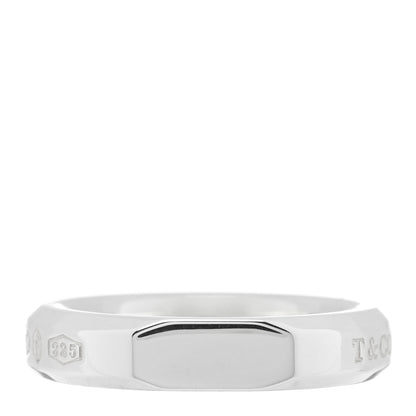 Tiffany Sterling Silver 1837 Makers Narrow Slice Ring 50 5.5 1 of 5