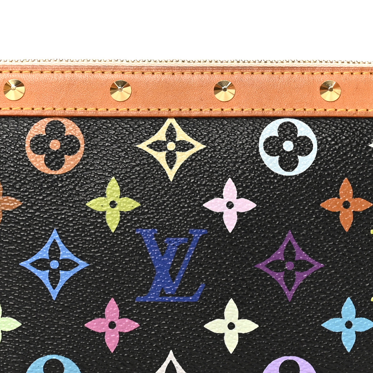 Monogram Multicolor Pochette Accessories Black