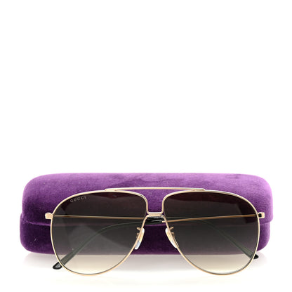Gucci Aviator Sunglasses GG0440S Gold 17 of 17