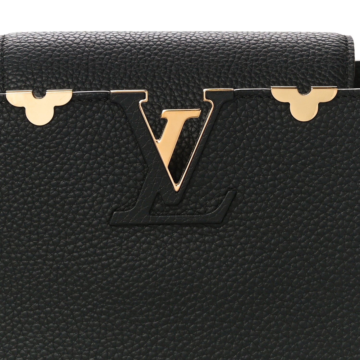 Louis Vuitton Taurillon Embellished Flower Crown Capucines PM Black 7 of 9