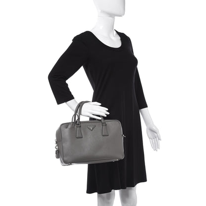 Prada Saffiano Lux Bowler Marmo 2 of 9