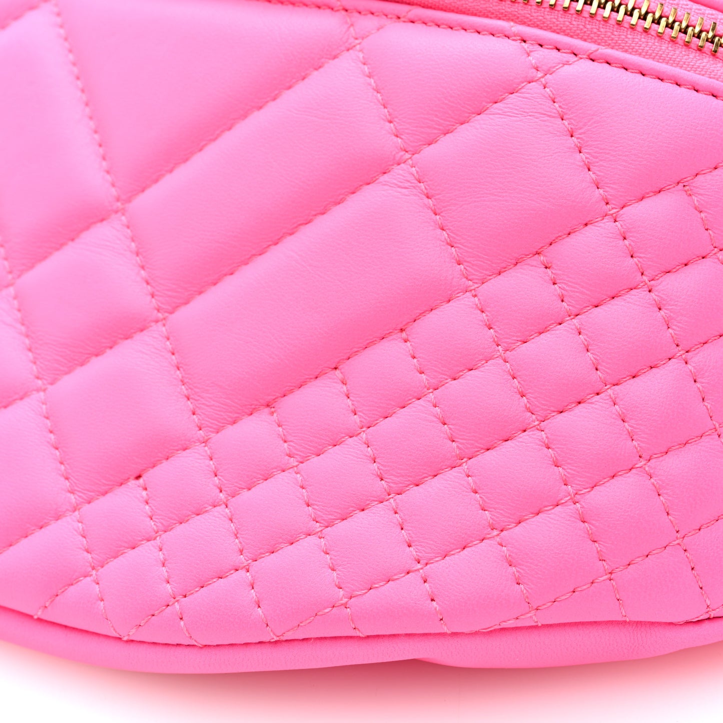 Nappa Quilted Belt Bag Pink