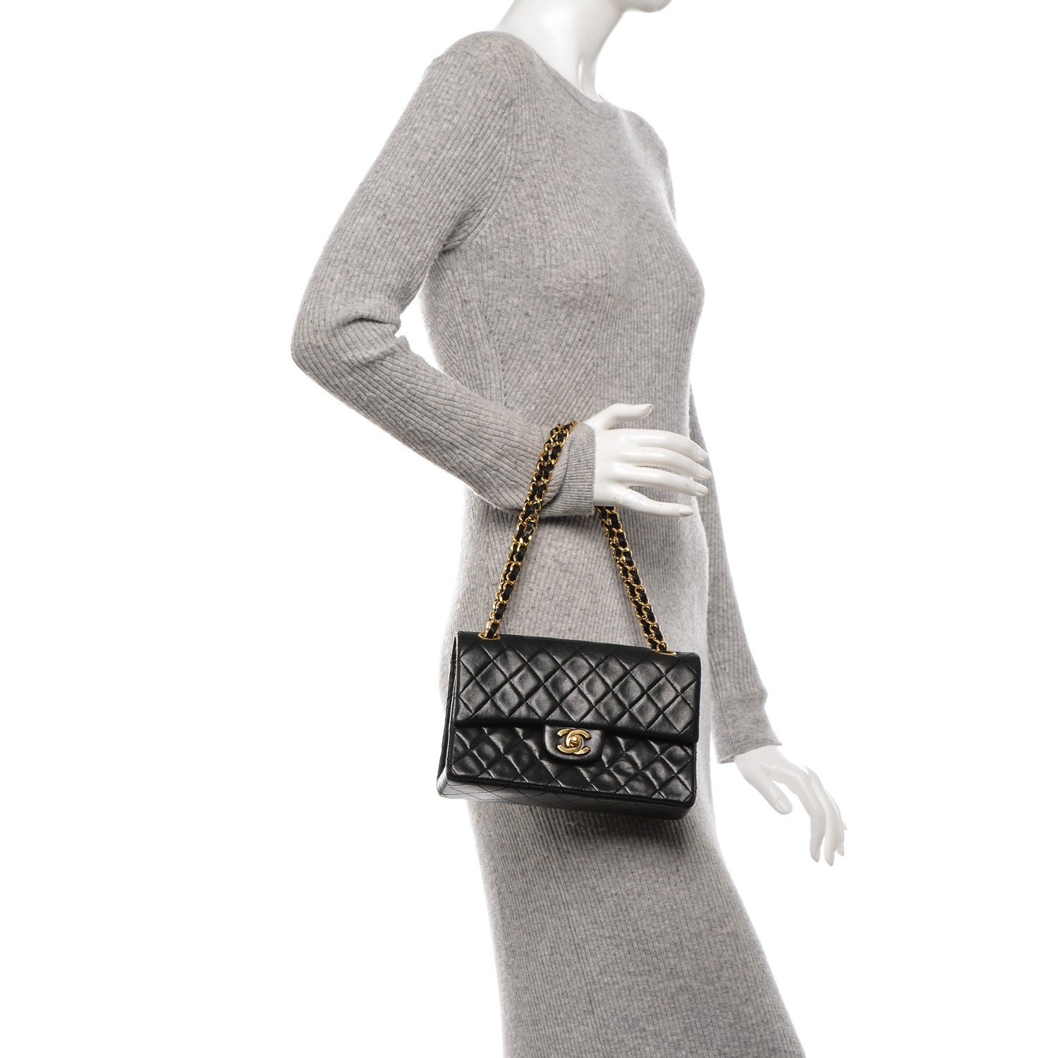 Chanel Lambskin Quilted Small Double Flap Black 2 of 8