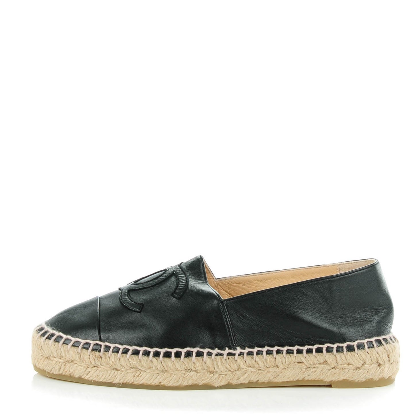 Lambskin CC Espadrilles 36 Black