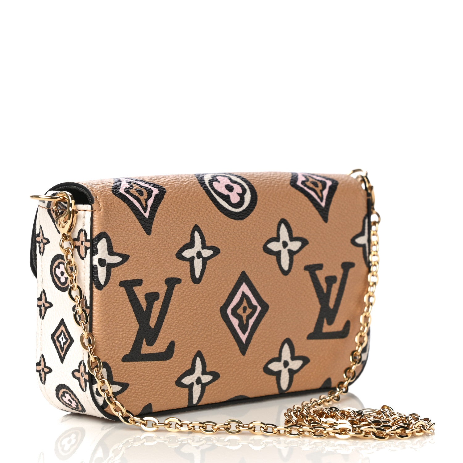 Louis Vuitton Monogram Wild At Heart Felicie Strap & Go Arizona Creme 5 of 12