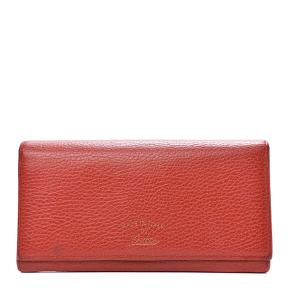 Gucci Pebbled Calfskin Continental Wallet Red 1 of 13