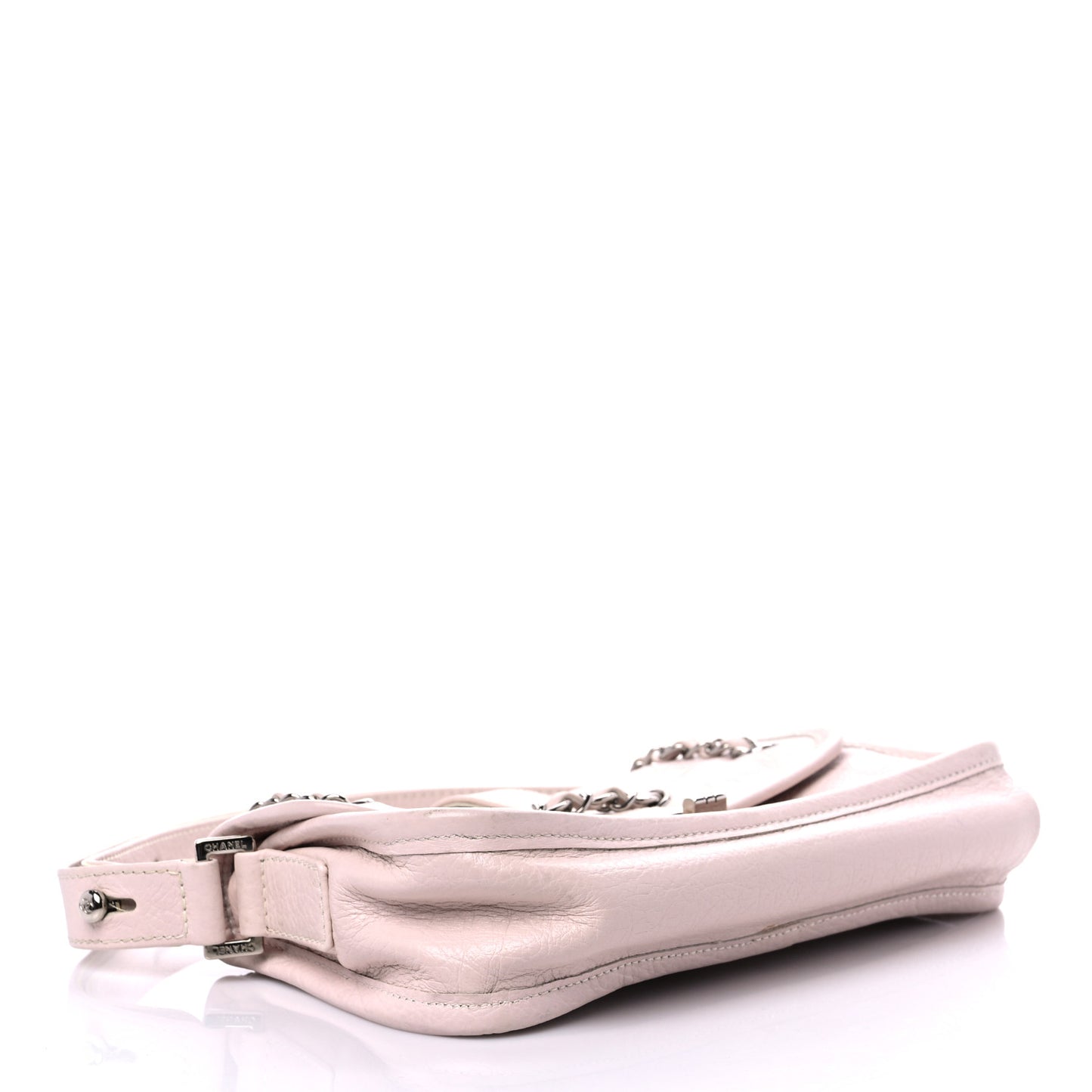 Calfskin Mademoiselle Flap Shoulder Bag Light Pink
