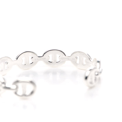 Hermes Sterling Silver MM Chaine d'Ancre Enchainee Cuff Bracelet SH 5 of 6