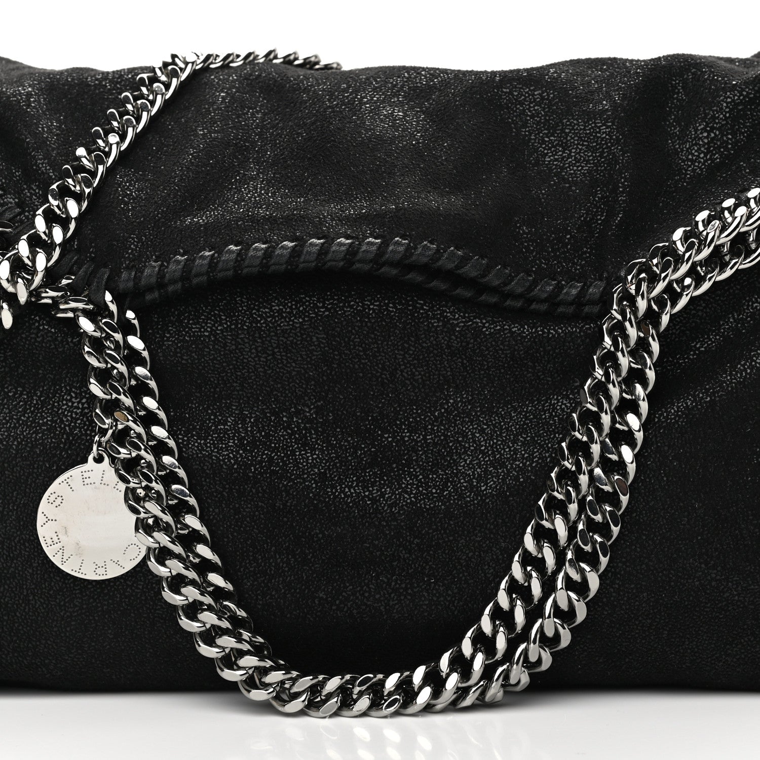 Stella McCartney Shaggy Deer Falabella Fold Over Tote Black 7 of 9