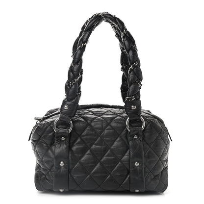 Chanel Distressed Lambskin Lady Braid Small Tote Black 1 of 11