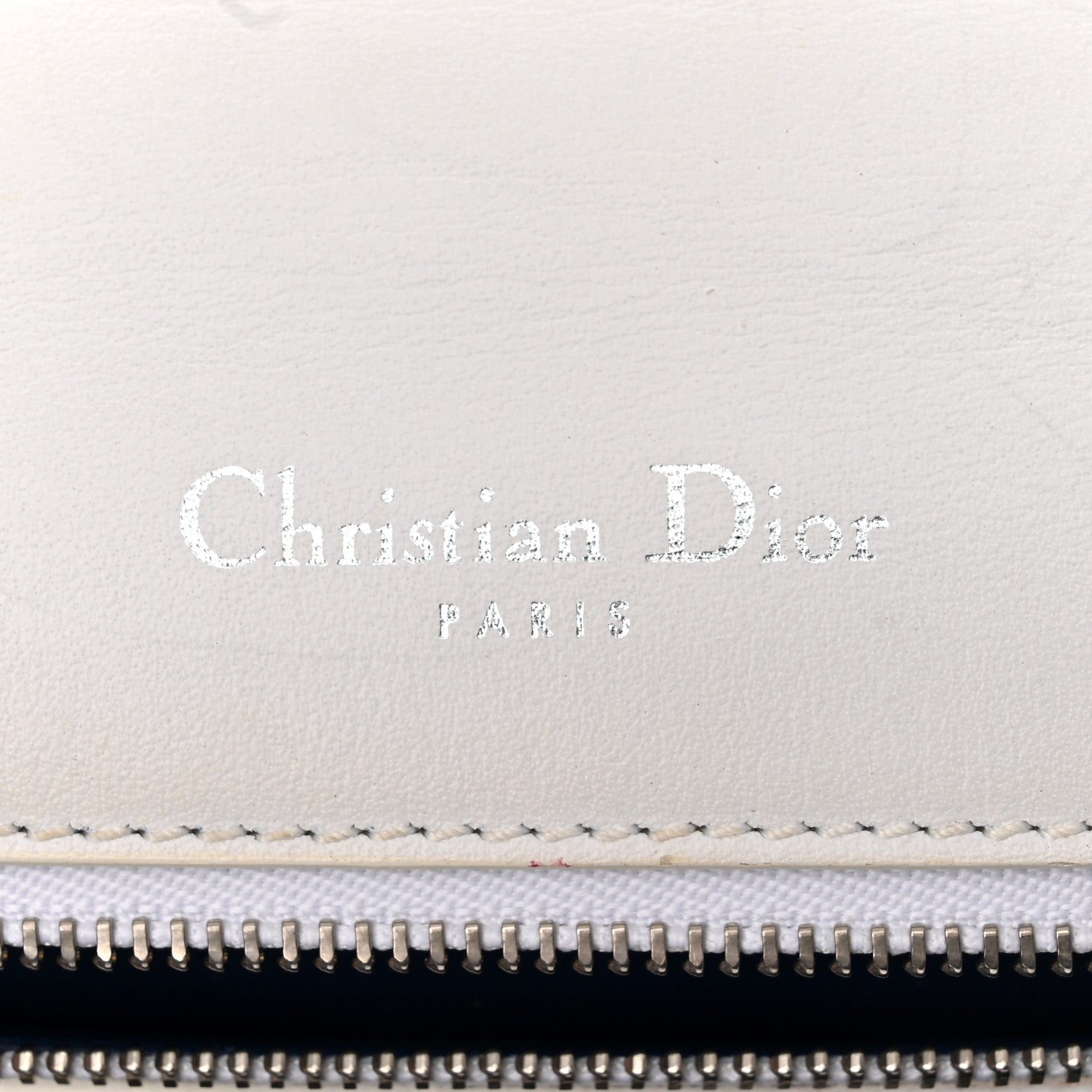 Christian Dior Lambskin Quilted Embroidered Small Diorama Flap Bag Off White 6 of 12