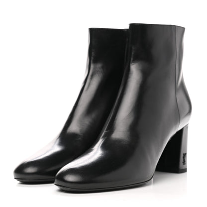 Saint Laurent Nappa Vendome Loulou Ankle Zip Boot 38 Black 3 of 10