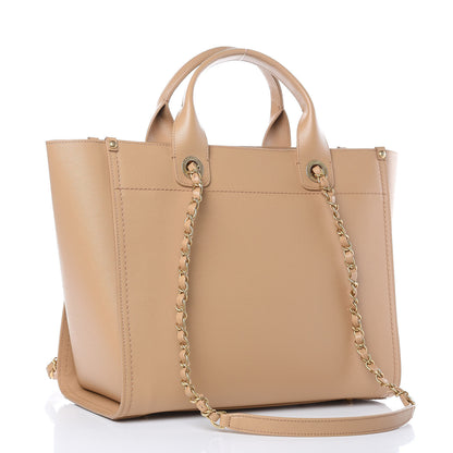 Chanel Caviar Small Studded Deauville Tote Beige 4 of 11