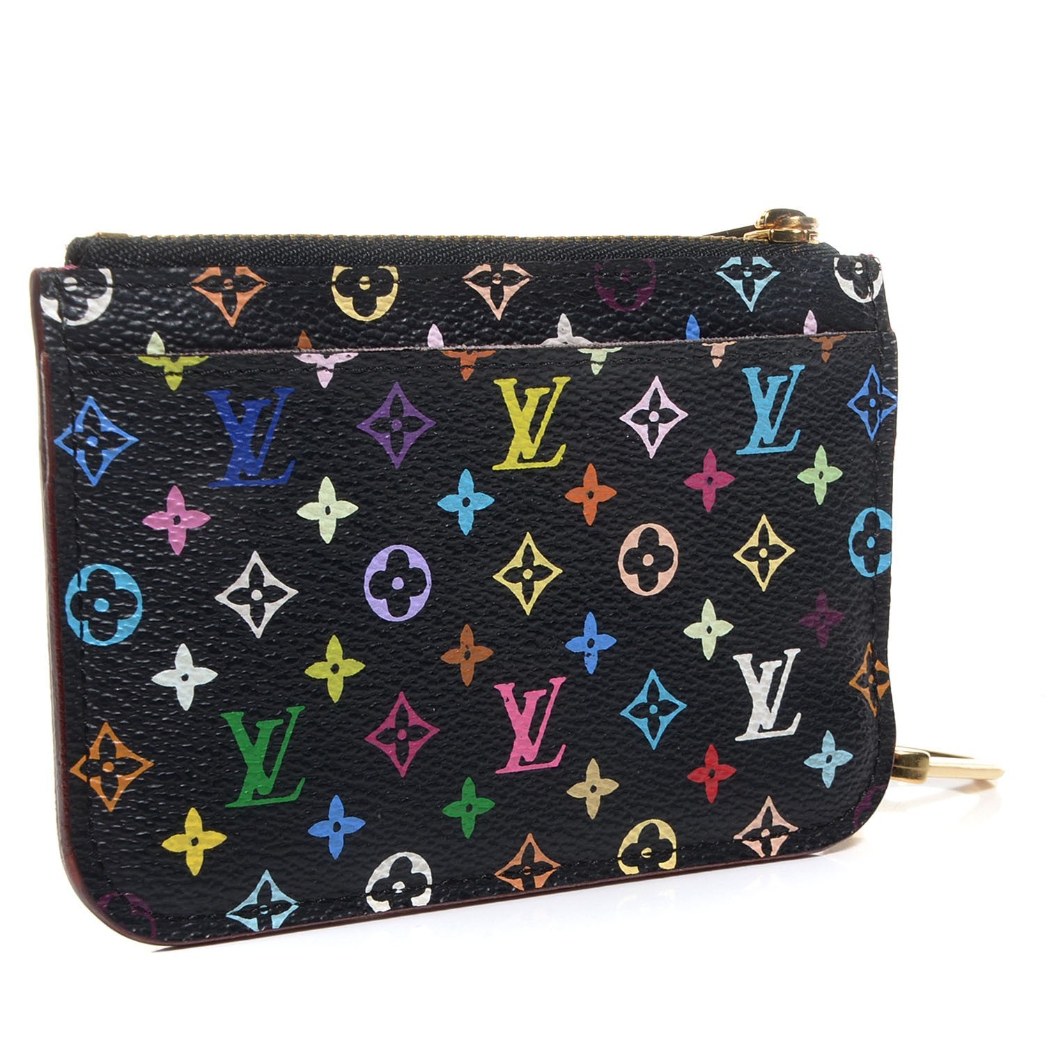 Louis Vuitton Monogram Multicolor Key Pouch Black Grenade 3 of 8
