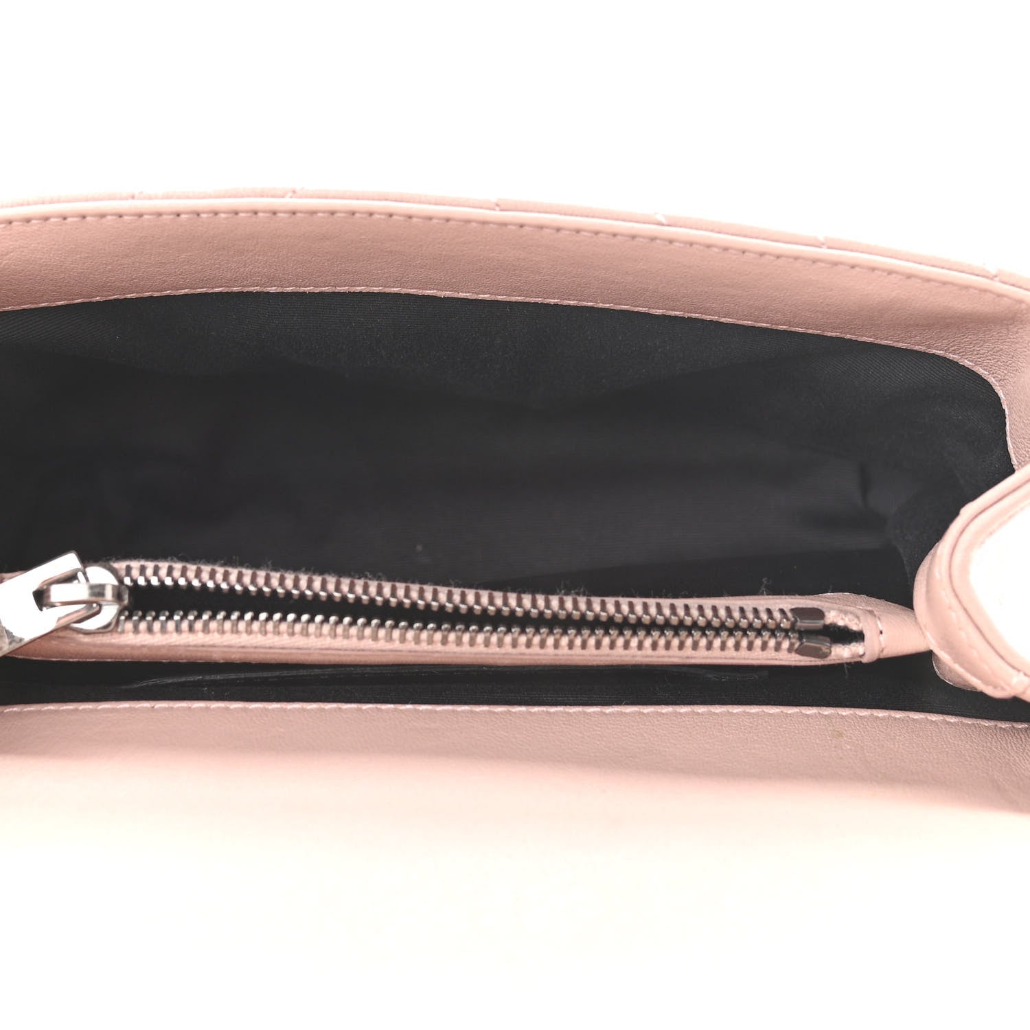 Saint Laurent Sheepskin Matelasse Chevron Monogram Medium College Bag Rose Poudre 5 of 9