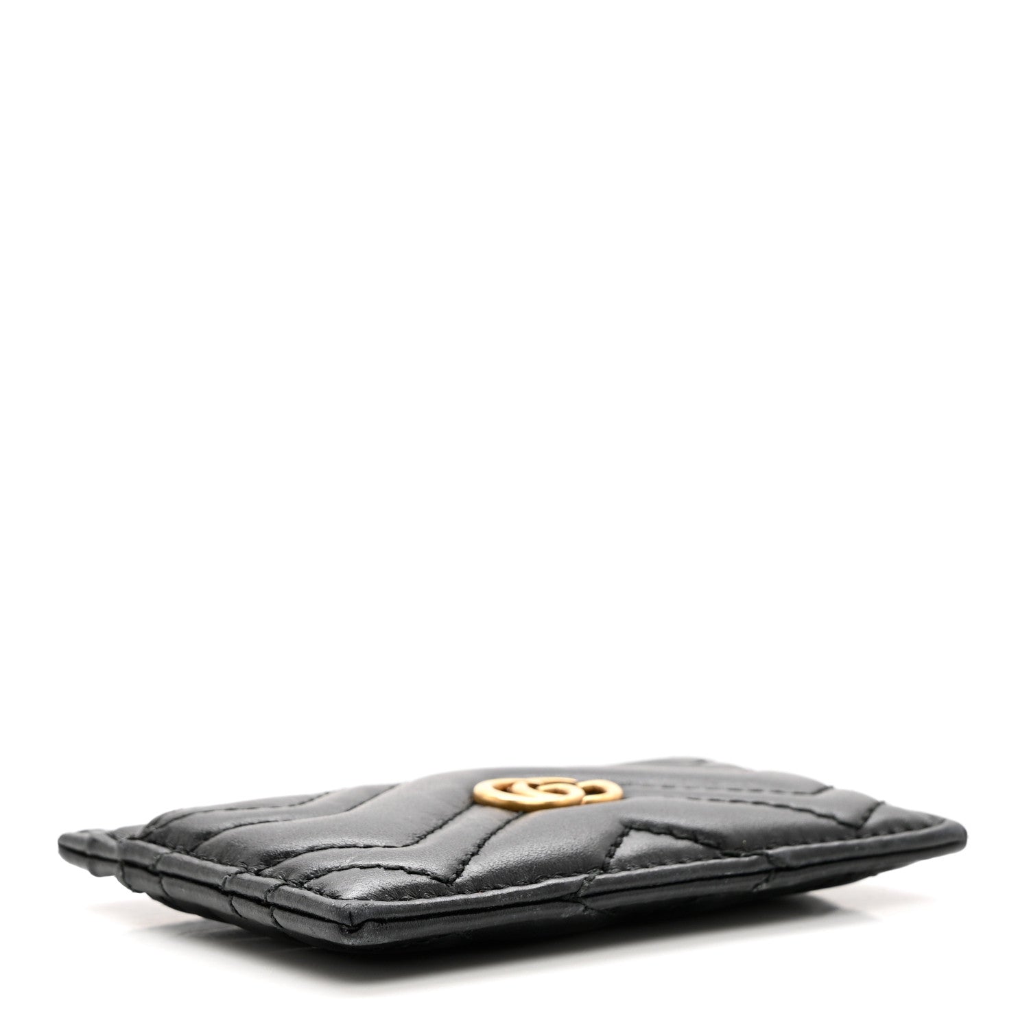 Gucci Calfskin Matelasse GG Marmont Card Holder Black 4 of 6