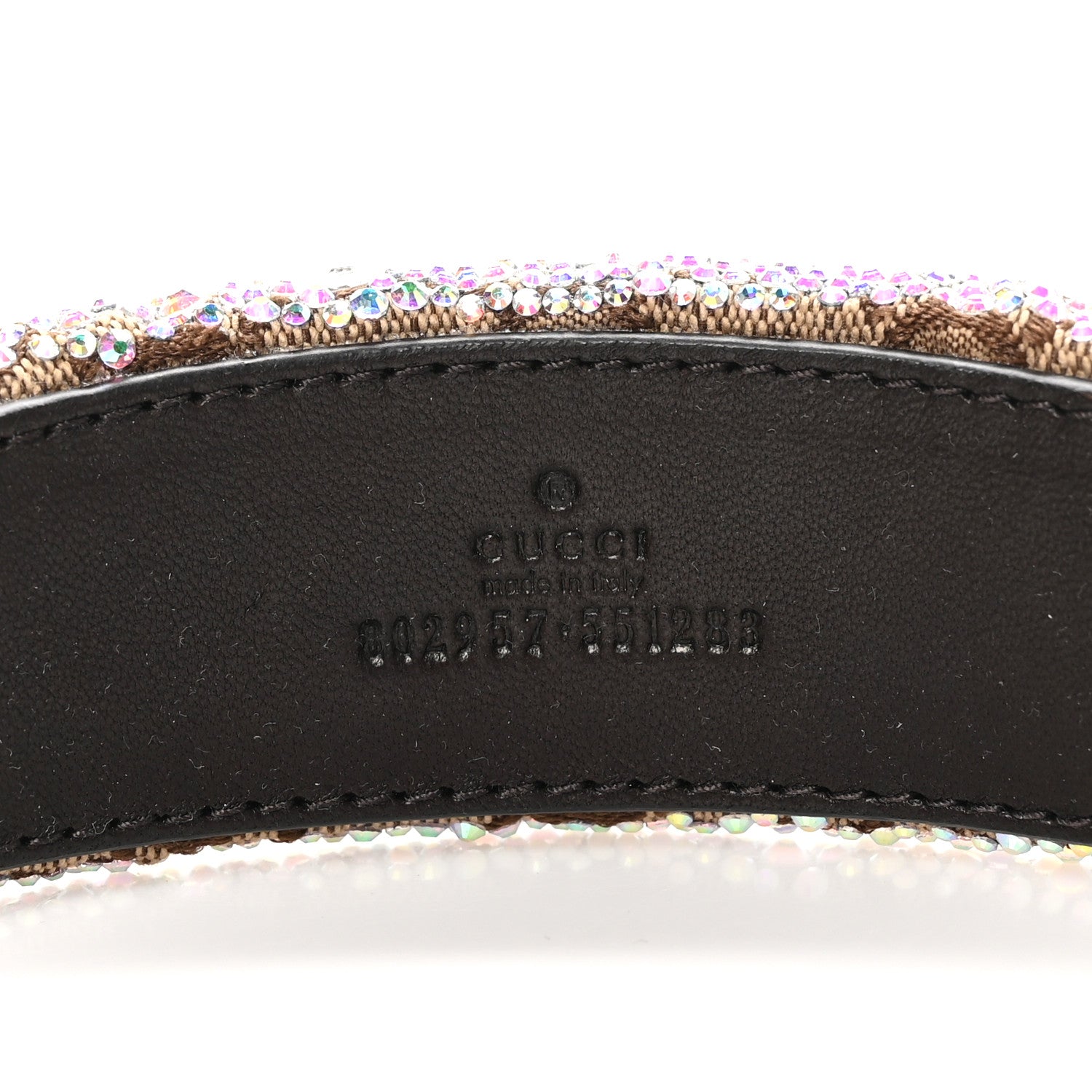 Gucci GG Canvas Crystal Monogram Headband Brown 4 of 4