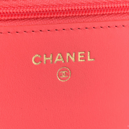 Chanel Caviar Quilted Bow Wallet On Chain WOC Orange 6 of 11