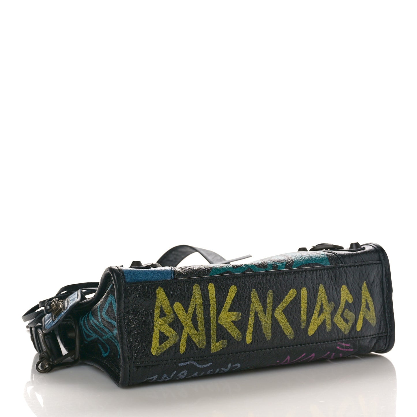 Agneau Arena Graffiti All Over Classic Hardware Mini City Black Multicolor