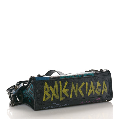 Balenciaga Agneau Arena Graffiti All Over Classic Hardware Mini City Black Multicolor 5 of 10