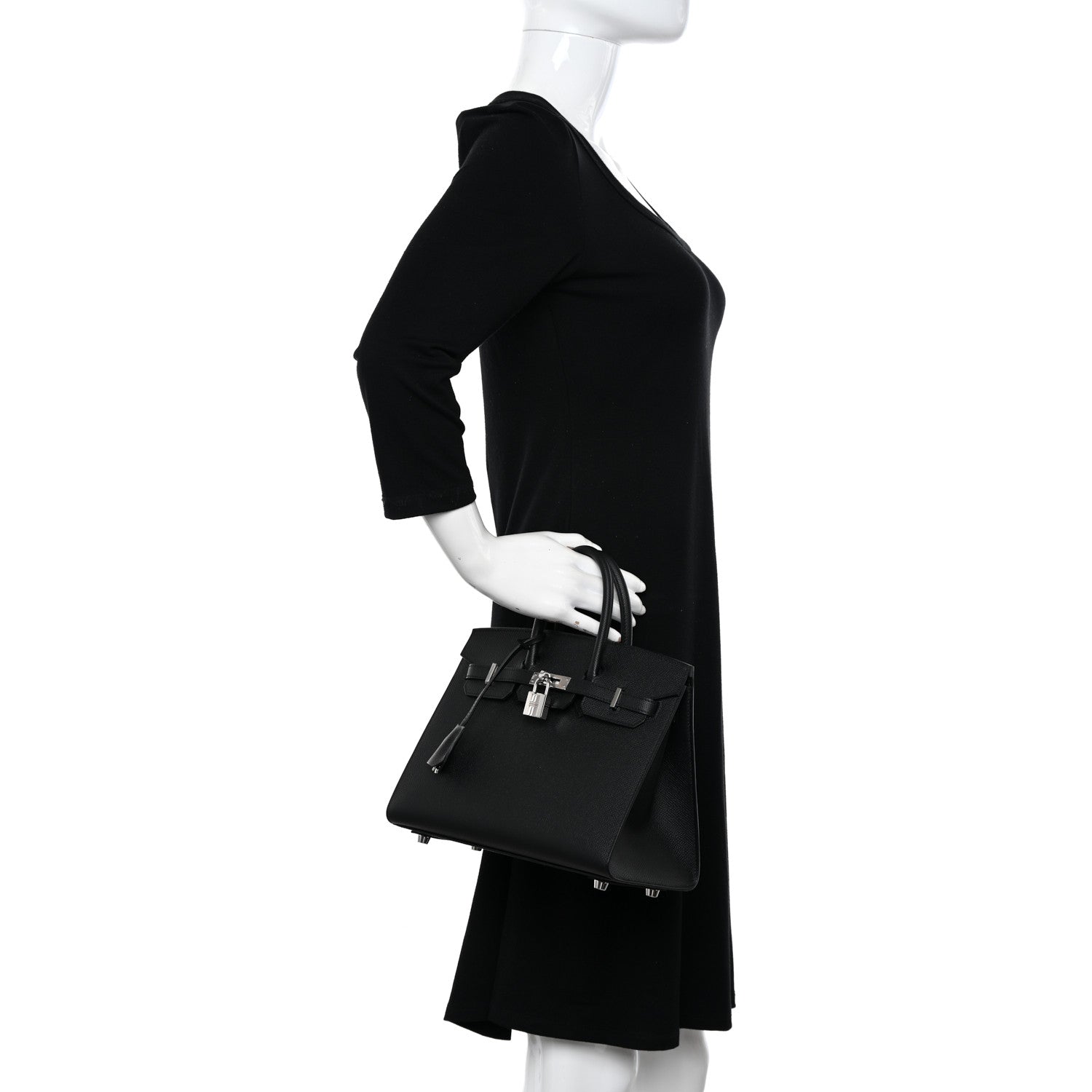 Hermes Epsom Birkin Sellier 25 Black 2 of 11