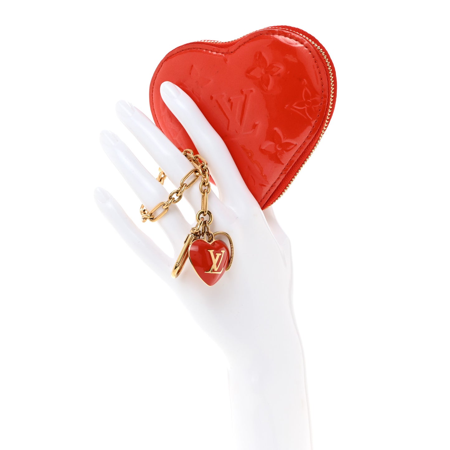 Vernis Heart Coin Purse Orange Sunset