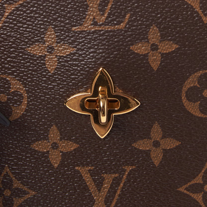 Louis Vuitton Monogram Flower Zipped Tote MM Black 7 of 8