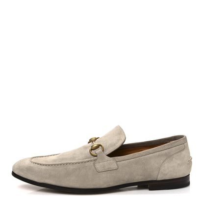 Gucci Suede Horsebit Mens Jordaan Loafers 10 Oatmeal 1 of 11