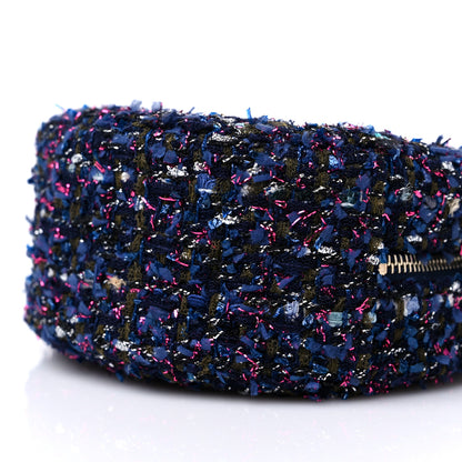Chanel Tweed Quilted Round Clutch With Chain Multicolor 8 of 8