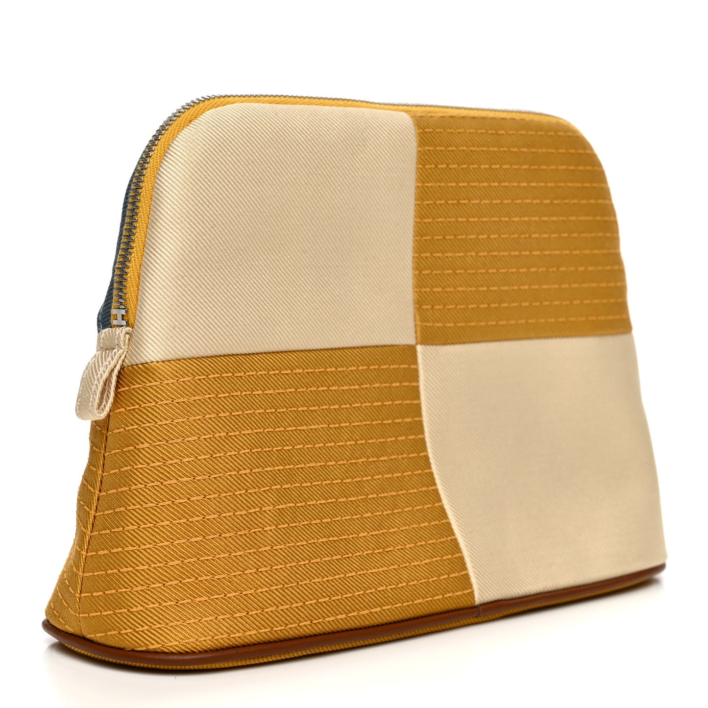Silk Cotton Canvas Mini Bolide Hippique Case Ocre