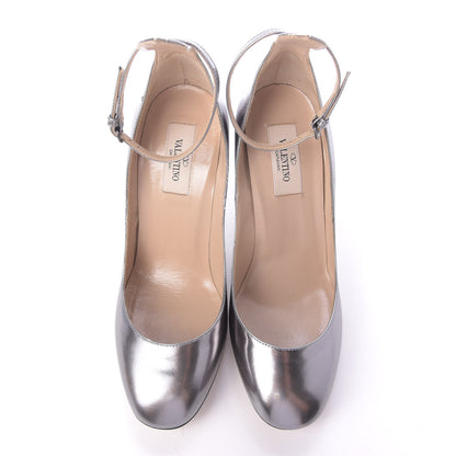 Valentino Garavani Patent Tan-Go Mary Jane 100mm Pumps 37.5 Silver 5 of 13