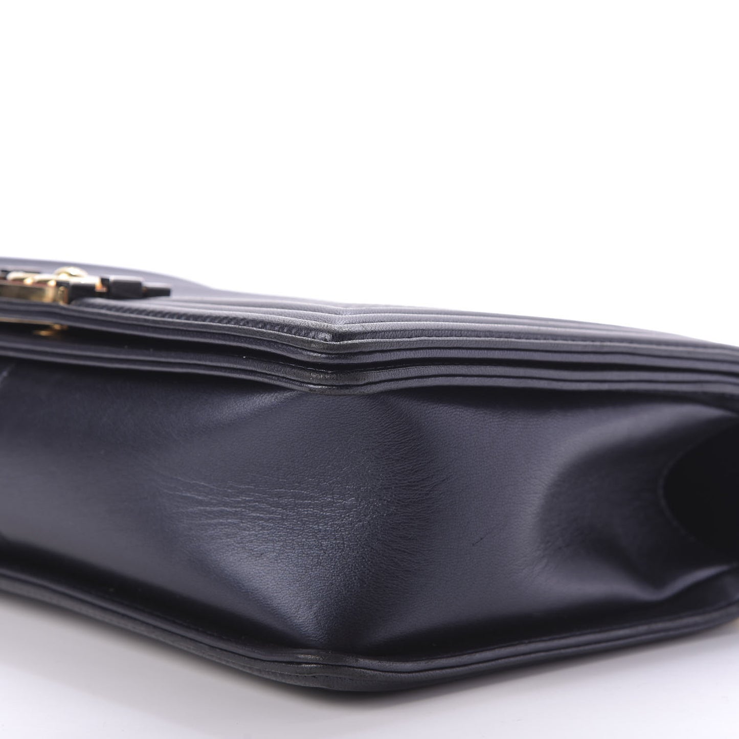 Lambskin Embossed New Medium Boy Cube Flap Navy