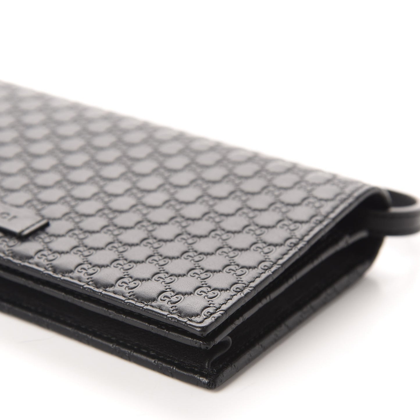 Microguccissima Crossbody Wallet Black