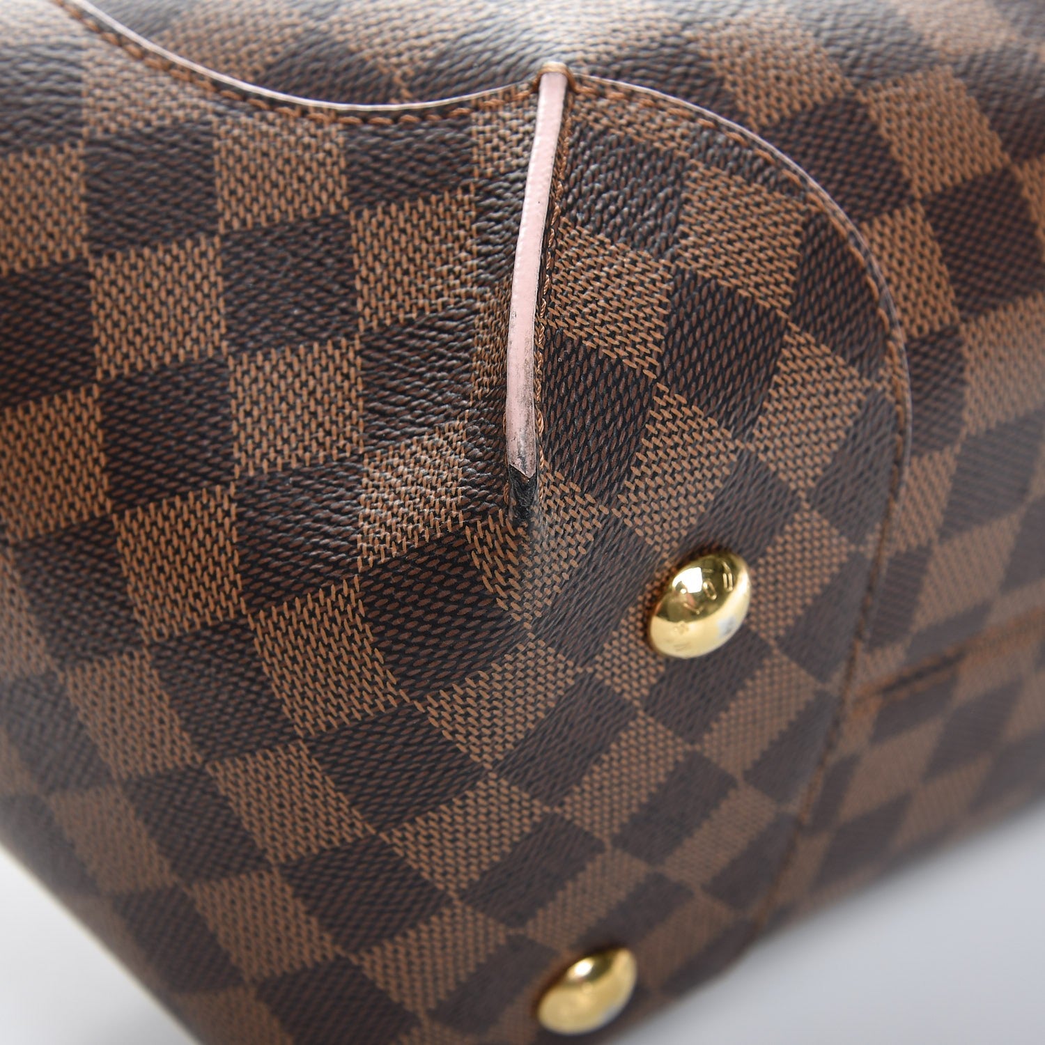 Louis Vuitton Damier Ebene Caissa Hobo Rose Ballerine 9 of 13