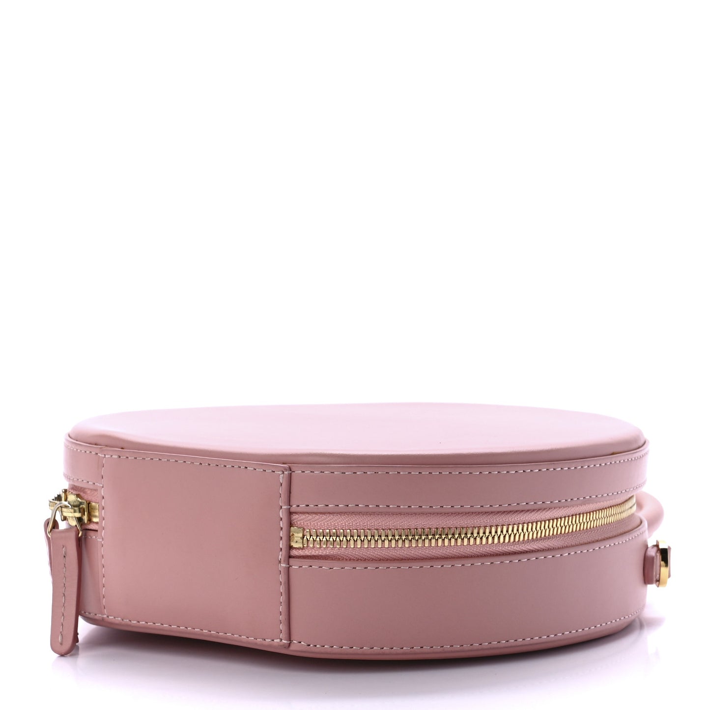 Calfskin Circle Crossbody Bag Light Pink